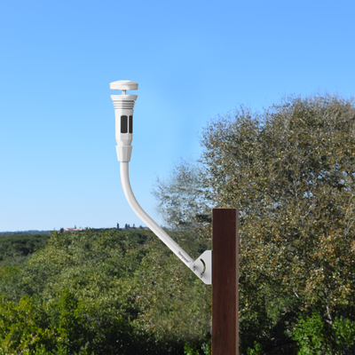 The Tempest Universal Mount installed on a post outside