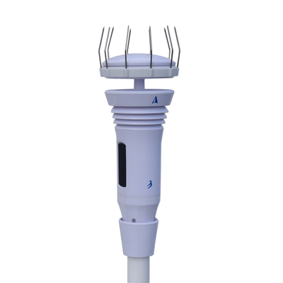 The Tempest Weather Station with the Bird Deterrent Accessory installed on top