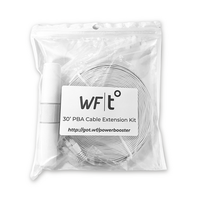 A Tempest Power booster accessory Cable Extension Kit housed in a clear package
